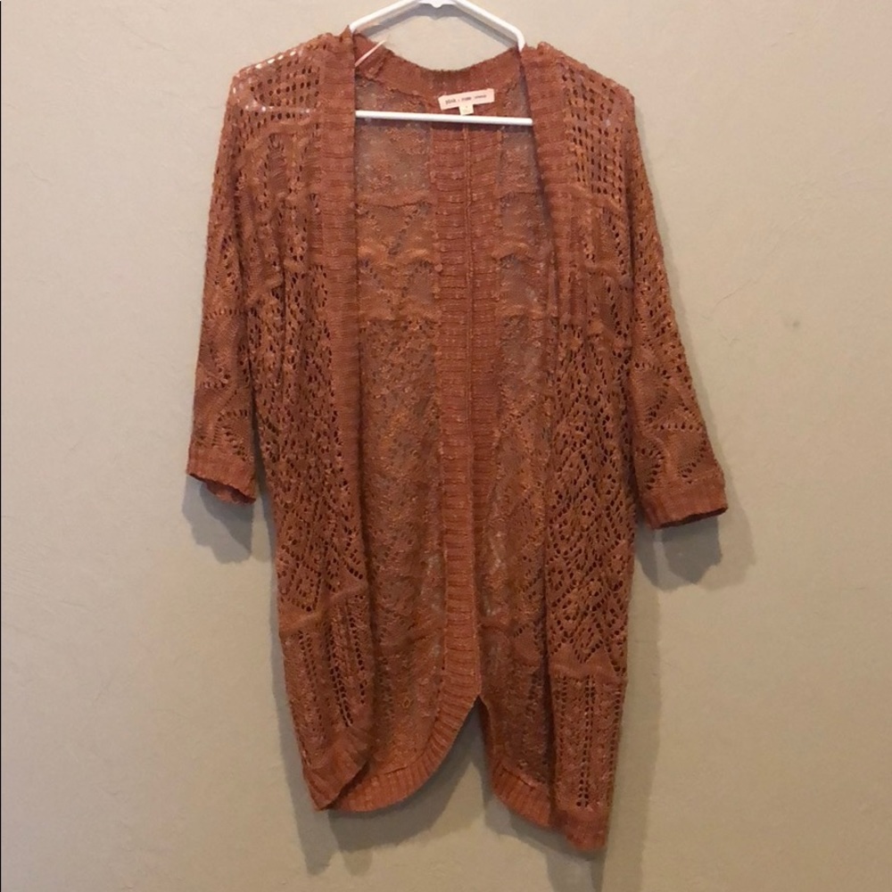 Pink half sleeve cardigan